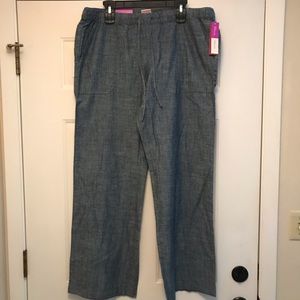 NWT Chambray Wide Leg pants!